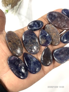 Cabochon de pierre précieuse naturelle Iolite Sunstone, formes variées, pierre précieuse en vrac - Product Image 3
