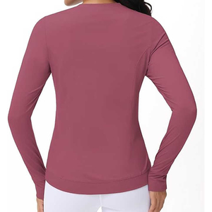 Wholesale Womens Long Sleeve Compression Shirt <b>Thumb</b> <b>Hole</b> Slim Fit Stretchy Quick Dry Gym Yoga Athletic <b>Top</b> Knitted Digital - Product Image 2