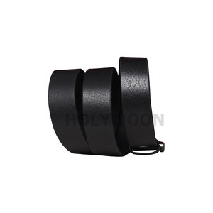 Ceinture en cuir pour homme sur mesure, de haute qualité, en cuir de vachette véritable noir, vente en gros - Product Image 2