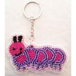 Ethnic Beaded Charm Leather Keychain with Multi-Embroidery Stylish Bohemian Accessory for Bags <b>Purses</b> <b>Backpacks</b> - Product Image 4