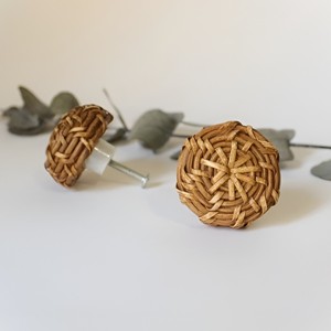 Vintage rattan knob internal <b>door</b> <b>handle</b> wholesale price hand-made knobs woven dresser <b>pull</b> - Product Image 4
