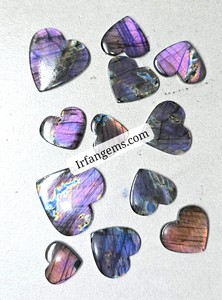 High Grade Quality 100%Natural <b>Purple</b> Labradorite Heart Shape Cabochon Wholesale Price Lot <b>Purple</b> Labradorite Jewelry Making - Product Image 2