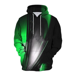 Men's Hooded Sweatshirt Gradient Color Print Regular Fit Polyester Casual Autumn Wear - Product Image 2