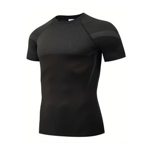 Solid Trader Elite Fitness Wear Chemise d'entraînement à manches courtes Léger Respirant Contrôle de l'humidité Haut de sport Rash Guard - Product Image 4