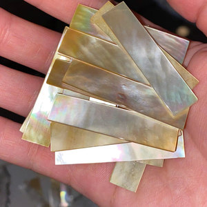 แผ่นเปลือกหอยมุกขัดเงาทรงสี่เหลี่ยมผืนผ้า/แผ่นเปลือกหอยมุกสีขาวธรรมชาติสำหรับตกแต่งบ้านงานแต่งงานและงานฝีมือ - Product Image 1