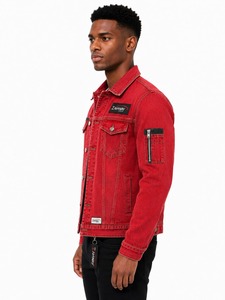 High Quality <b>Men</b> <b>Denim</b> <b>Jacket</b> Vintage Inspired Look Comfortable Fit Durable Construction Perfect For Casual Streetwear Fashion - Product Image 6