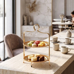 Rooyal look 2 Tier Metal <b>Cake</b> <b>Stand</b> ith Handle Dessert Display Rack <b>for</b> Wedding Party Birthday Cupcake Display <b>Stand</b> On <b>Sale</b> - Product Image 6