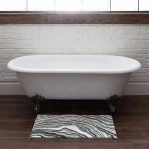 Modern Abstract Pattern Bath Mat Rectangle Non-Slip Rubber Backing Tufted Polypropylene Home Use - Product Image 4