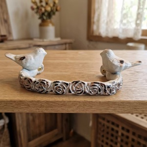 Two Birds Cast Iron Cabinet Handle <b>Rustic</b> Design Drawer Pull Novelty Shape Furniture Knob - Product Image 1