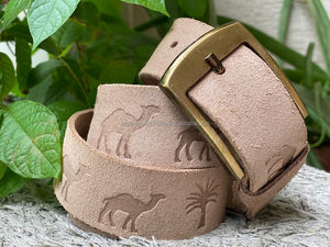 Ceintures en cuir véritable marron pour femmes, Vintage et décontracté, gaufré - Product Image 5