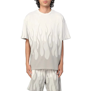 ชุดเซ็ตเสื้อเชิ้ตและกางเกงขาสั้นสไตล์สตรีทแวร์ ฮิปฮอป ลำลอง ใส่สบาย ระบายอากาศดี ลายเรียบ ทอจากผ้าฝ้าย 100% คุณภาพดีที่สุด สำหรับผู้ชาย OEM 2 ชิ้น - Product Image 1