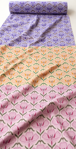 Tela de Vestido Botánica Premium de Algodón Orgánico Ecológico de Lujo, Popelina Art Deco con Estampado Floral - Product Image 5