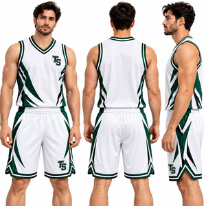 Nouvelle conception, uniforme de basket-ball pour hommes de haute qualité, tissu polyester respirant, pour adultes, nom/numéro/logo personnalisés - Product Image 1