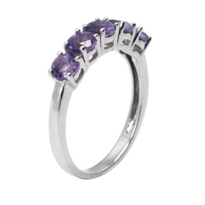 CELEBRATION GEMS JEWELLERY Bague de fiançailles de luxe en argent sterling 925 plaqué rhodium avec pierre précieuse rouge taille ovale et sertissage pavé - Product Image 2