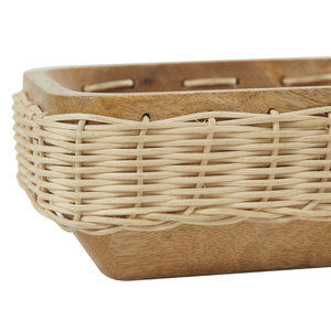 Watonga ชุดถาดวางของตกแต่งหญ้าทะเลสานมือพร้อมถาดสำหรับตกแต่งลายไม้มะม่วง - Product Image 3