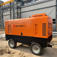 Compresseurs d'air à vis diesel portables 850 CFM 22 bars, compresseur d'air mobile à vis 800 CFM, prix