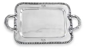 Plateau de service élégant en aluminium argenté pour la maison, la cuisine, la table, la vaisselle, les mariages et les fêtes à prix imbattables - Product Image 2
