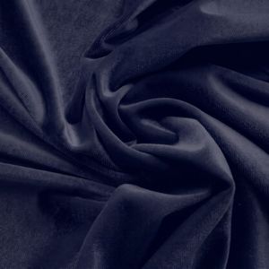 Tissu en velours 100 % polyester bleu marine de haute qualité, poids moyen, tissé uni, résistant aux plis, pour rideaux modernes et mariages - Product Image 4