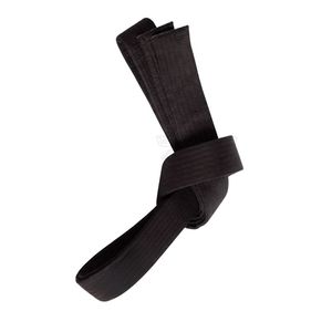 Ceintures d'arts martiaux noires unies en gros, légères, extensibles, en coton de haute qualité, durables - Product Image 2