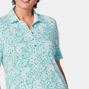 Polo de Verano para Mujer, Corte Ajustado, Transpirable, Color Sólido o con Estampado Sublimado, Ropa Femenina en Oferta - Product Image 5