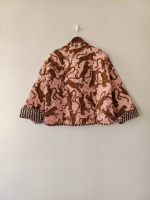 Veste bomber réversible à imprimé floral, col en V, sport et mode, pour l'extérieur, en tissu 100% coton