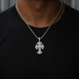 Custom Iced Out <b>Cross</b> <b>Pendant</b> Necklace Wholesale Micro Paved Moissanite Hip Hop Jewelry 925 Sterling Silver Luxury <b>Men</b> <b>Pendant</b> - Product Image 4