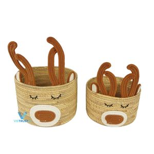 Juego de Cestas para Bebé Ecológicas de Jacinto de Agua, Hechas a Mano, Cesta para Dormir para Recién Nacidos, Estilo Rústico, Precio al por Mayor - Product Image 1
