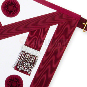 Delantal Masónico de Lujo con Ribete de Satén Suave, Bordado Intrincado y Forma Estructurada para Ceremonias Especiales - Product Image 6