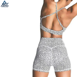 Producto Más Vendido al Mejor Precio, Conjunto Deportivo para Mujer, Personalizado, de Dos Piezas, Shorts y Bra Deportivos de Spandex y Poliéster - Product Image 2
