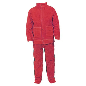 High Quality Cowhide Split Leather Premium Industrial Fire Resistant Level Protection Safety <b>Jacket</b> Welding Suits <b>Construction</b> - Product Image 3