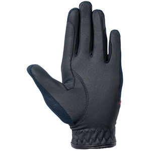 Guantes de equitación para niños de alta calidad, ligeros, con el mejor agarre, transpirables, con inserciones de tela de malla y refuerzo en las correas. - Product Image 3