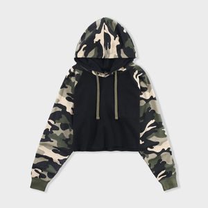 Hauts à capuche courts pour femmes 2026 de haute qualité, les plus vendus, à manches longues, unis, teints, décontractés - Product Image 3