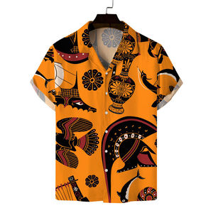 Relaxed Holiday Wear <b>Men's</b> Hawaiian <b>Shirt</b> <b>Bright</b> Floral Design <b>Men's</b> 100% Polyester Hawaiian <b>Shirt</b> Cheap Price Wholesale Rate - Product Image 2