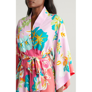 Al por mayor: Camisón de seda 100% transpirable para mujer, estilo kimono largo y sexy, de alta calidad, ideal para otoño y bodas. - Product Image 6