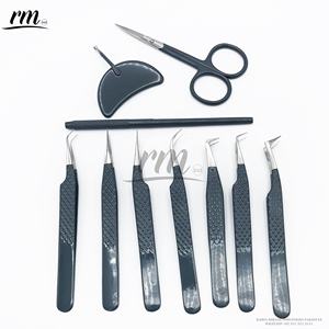 Pince à cils à volume individuel en fibre de pointe droite en acier inoxydable pour l'extension des cils Pince à épiler à isolation des cils à pointe incurvée - Product Image 2