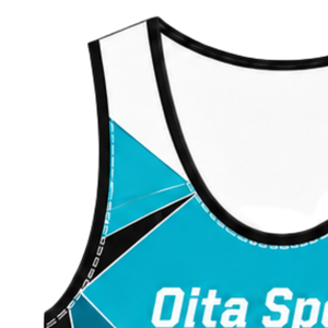 Traje de Competición de Remo Turquesa, Negro y Blanco para Hombre, Uniforme de Competición sin Mangas, Singlet de Alto Rendimiento, Personalizado, Venta al Por Mayor - Product Image 4