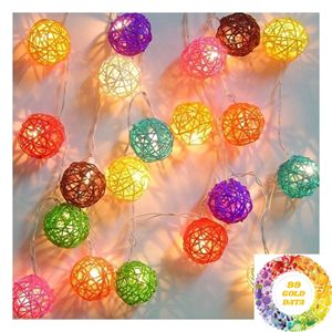 Boules de rotin pour paniers et créations artisanales, accessoires décoratifs tressés pour projets de bricolage, décoration intérieure, emballage cadeau et vente au détail - Product Image 2