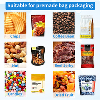 Machine d'emballage automatique d'arachides avec 6 servomoteurs, peseuse multi-têtes pour le remplissage et la fermeture de sachets/sacs préformés et de films alimentaires