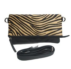Bolso de Hombro Cruzado de Piel Genuina con Pelo de Tigre para Mujer, Estilo Bohemio, Cartera de Mano, Bandolera, Bolsa para Móvil con Cadena - Product Image 4