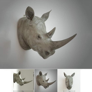 Decoración de Pared con Cabeza de Animal 3D Hecha a Mano en Aluminio, Diseño Moderno, Paquete de Varias Piezas - 21x17x36cm (8x7x14 pulgadas) - Product Image 5