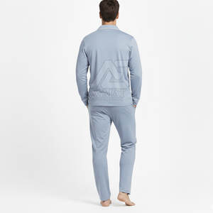 Conjunto de Pijama Informal para Hombre, Tela Suave, Manga Larga, Diseño Moderno, Ropa de Dormir a la Moda - Product Image 6