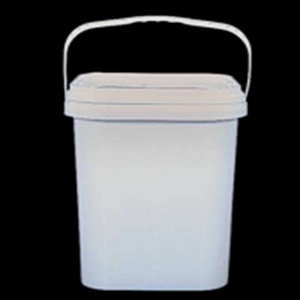 Seau carré en plastique PP blanc de qualité alimentaire de 19 L avec couvercle à bascule pour l'emballage de produits chimiques liquides - Product Image 2