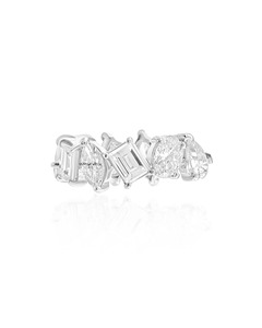 Luxury Lab Grown Diamond <b>Ear</b> <b>Cuff</b> Earring Emerald Cut 10K-18K Gold & 925/935 <b>Silver</b> Engagement Party Gift Jewelry - Product Image 2