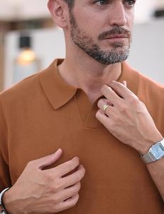 Vêtements de golf OEM en gros, vêtements personnalisés à manches courtes en polyester et coton pour hommes, polo T-shirt - Product Image 2