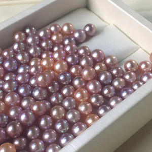 Perlas Sueltas de Agua Dulce AK, Redondas, de 6-8 mm, con Partículas de Luz Intensa, Media Perforación, Color DIY - Product Image 2