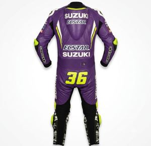 ชุดแข่งรถ Joan Mir Racing Suit Zuzuki MotoCP หนังวัวและหนังจิงโจ้ หนา 1.3 มม. ชุดจั๊มสูทสำหรับขี่มอเตอร์ไซค์/ชุดป้องกัน CE - Product Image 2