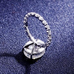 Wedding <b>ring</b> gift 5 carat oval lab grown IGI certified iced out round cut <b>diamond</b> <b>ring</b> 14kt solid gold - Product Image 2