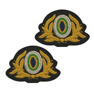Hand Embroidered Bullion Wire Badges with Sequins Metal Decorations Eco-Friendly Luxury Fashion Customized Badges From Pakistan - Product Image 2