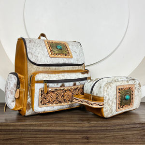 กระเป๋าใส่ผ้าอ้อมทำจากหนังวัวสำหรับผู้หญิงกระเป๋าเป้สะพายหลังมีซิปสำหรับเดินทางดีไซน์หรูหราทันสมัย - Product Image 4