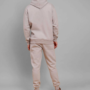 Ensemble de survêtement beige personnalisé pour homme, sweat-shirt en molleton de coton et pantalon de jogging, vêtements de sport décontractés pour l'automne et l'hiver - Product Image 6